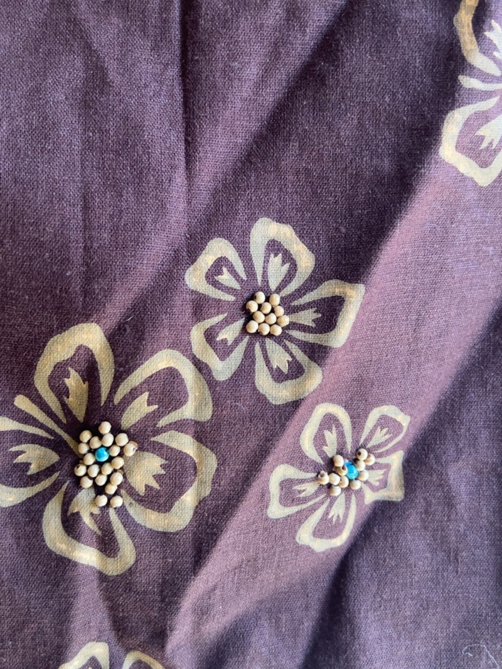 🌸Vintage Charter Club Floral Beaded Skirt Size 14 - Cottagecore Bohemian Vibe - Picture 7 of 7